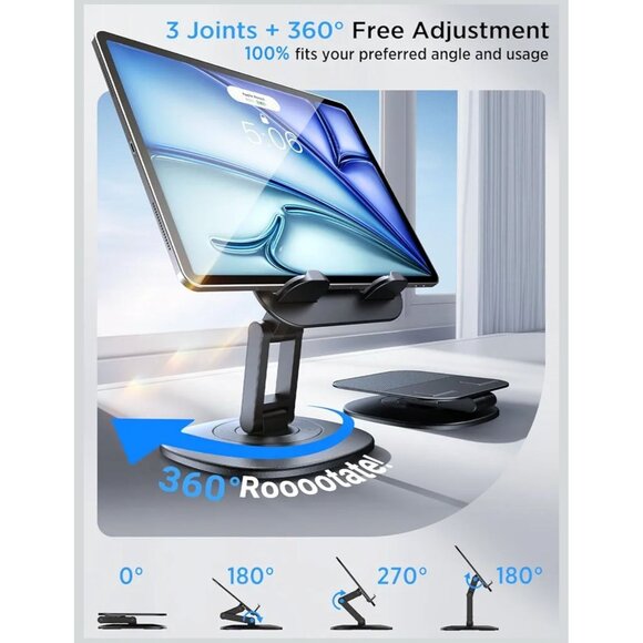 Adjustable 360° Rotatable Tablet & Phone Stand 4.0"-13.0" Devices Compatible - Picture 5 of 10